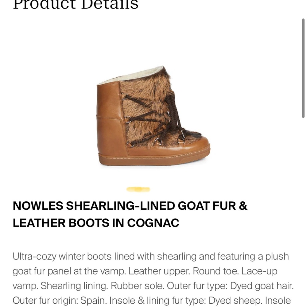 Isabel Marant Tan Fur-Lined Winter Boots - Picture 6 of 9